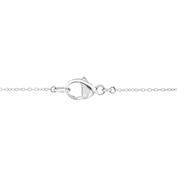White Freshwater Pearl with White Crystal Accents Sterling Silver
Necklace and Earrings Set