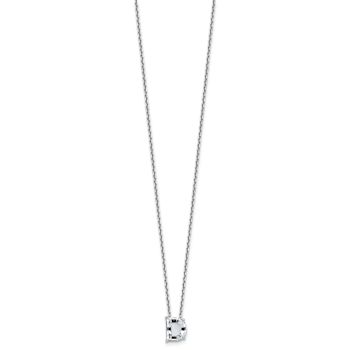 White Lab-Grown White Diamond F VS 14K White Gold "D" Initial
Necklace 2.80ct