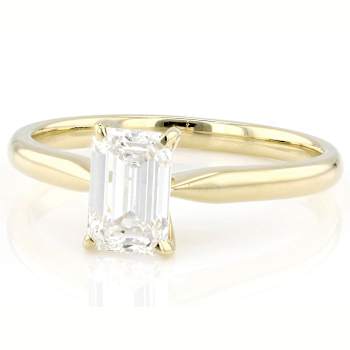 Lab-Grown Diamond Emerald-Cut Solitaire Ring In 14K Gold 1.10ct