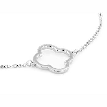 Clover Station Bracelet In Sterling Silver