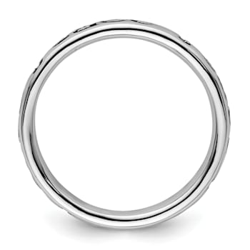 Sterling Silver Stackable Expressions Expressions Polished Enameled
Peace Ring