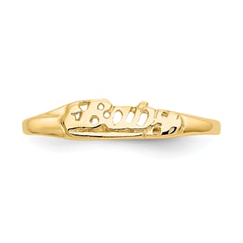14K Yellow Gold Baby Ring