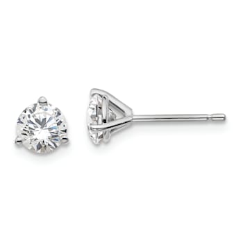 Certified White Lab-Grown Diamond G-H SI 14k White Gold Martini Stud
Earrings 1.00ctw