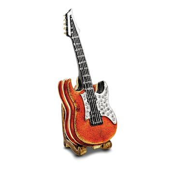STRUMMIN' TUNES Red Guitar Trinket Box