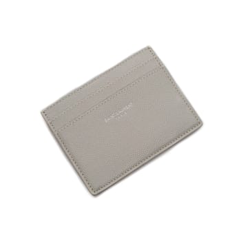 Saint Laurent Grey Grain de Poudre Leather Credit Card Case Wallet