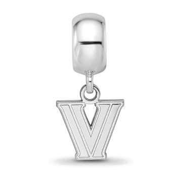 Sterling Silver Rhodium-plated LogoArt Villanova University XS Dangle Bead