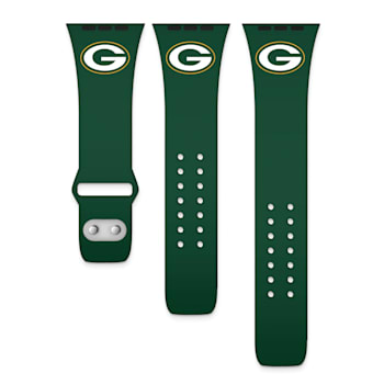 Gametime Green Bay Packers Green Silicone Apple Watch Band (42/44mm
M/L). Watch not included.