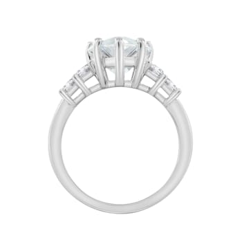 White Cubic Zirconia Platinum Over Sterling Silver Ring 10.92ctw