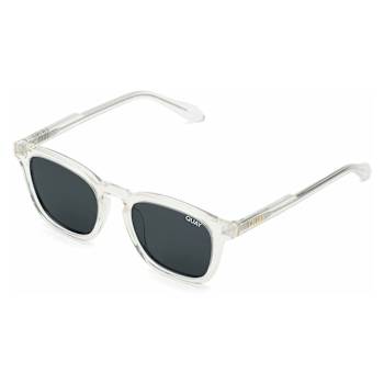 QUAY "JACKPOT" Clear Square Frame / Smoke Lenses Sunglasses