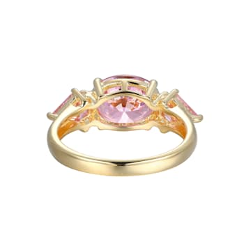 Pink Cubic Zirconia 18k Yellow Gold Over Sterling Silver October
Birthstone Ring 5.62ctw