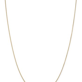 14k Yellow Gold 0.9mm Solid Diamond-Cut Round Open Link Cable 24 Inch Chain