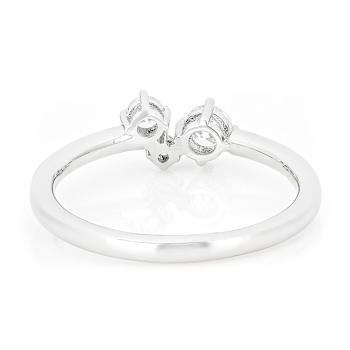 Symbolic Lab-Grown Diamond Three-Stone Ring In Sterling Silver