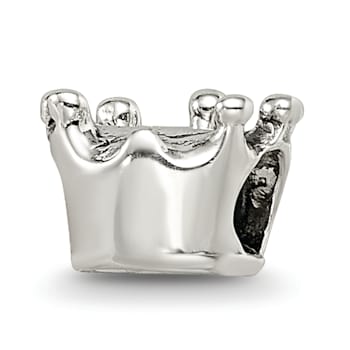 Sterling Silver Princess Crown Bead