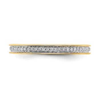 14K Yellow Gold Over Sterling Silver Stackable Expressions and Diamonds
Ring 0.195ctw