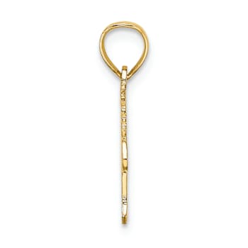 14k Yellow Gold Textured Love (Heart) My Pilot Charm