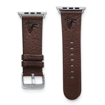 Gametime Atlanta Falcons Leather Band fits Apple Watch (38/40mm M/L
Brown). Watch not included.