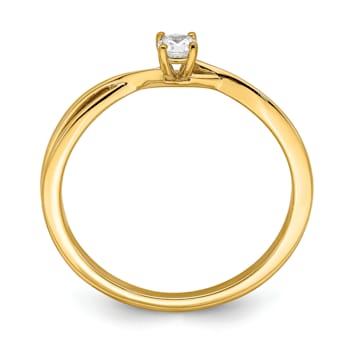 14K Yellow Gold First Promise Diamond Promise/Engagement Ring 0.11ctw