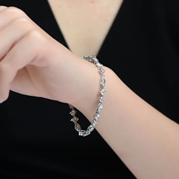 CZ Symmetrical Statement Bracelet In Sterling Silver 10.00ctw