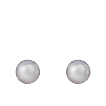 14k Yellow Gold 10-11mm Gray Freshwater Pearl Stud Earrings