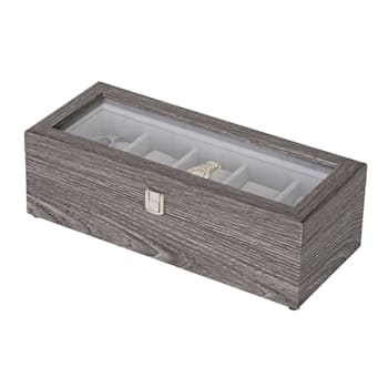 Mele and Co Nolan Glass Top Watch Jewelry Box