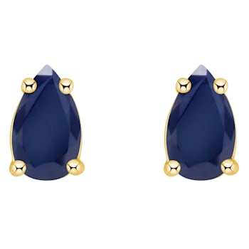 5x3mm Pear Shape Sapphire 14k Yellow Gold Stud Earrings