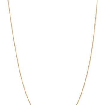 14k Yellow Gold 1mm Solid Round Parisian Wheat 24 Inch Chain