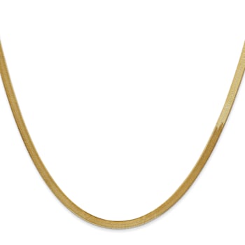 14k Yellow Gold 3.0mm Silky Herringbone Chain