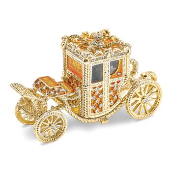 IMPERIAL Golden Carriage with Ring Pad Trinket Box