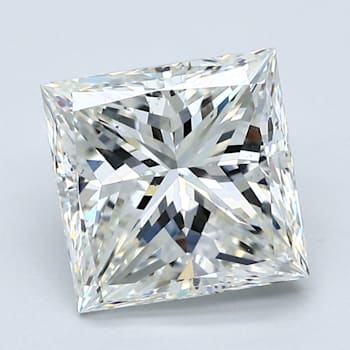 3.02ct Natural White Diamond Princess Cut, I Color, VS2 Clarity, GIA Certified