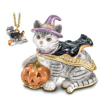 SERENA Halloween Cat Trinket Box