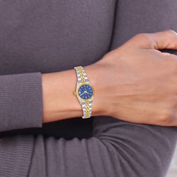 Ladies Charles Hubert Two-tone Stainless Steel Blue Dial Watch