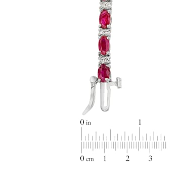 5.50ctw Ruby and Diamond Bracelet in 14k White Gold