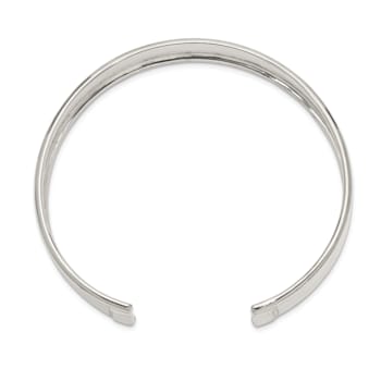 Sterling Silver 10mm Polished Cuff Bracelet