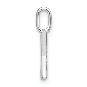 14K White Gold Diamond Lower Case Letter X Initial Pendant