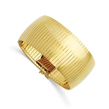14K Yellow Gold Polished Wide Bangle