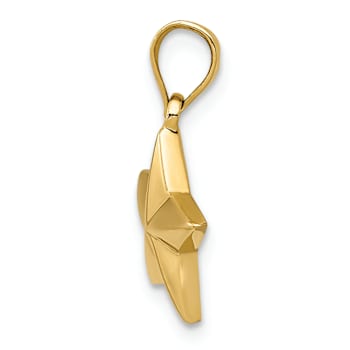 14k Yellow Gold Polished Small Star Pendant