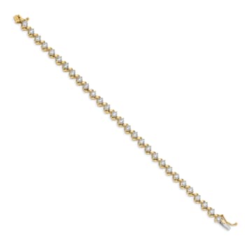 14K Yellow and White Gold Lab Grown Diamond VS/SI GH, Bracelet