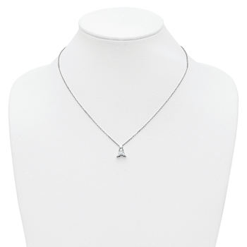 White Lab-Grown Diamond F VS 14K White Gold "A" Initial
Necklace 2.00ct