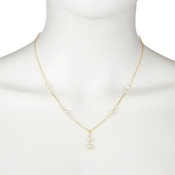 Fresh Water Pearl 14k Yellow Gold 17" Necklace
