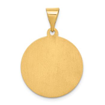 14k Yellow Gold Polished and Satin Saint Maria Goretti Medal Pendant