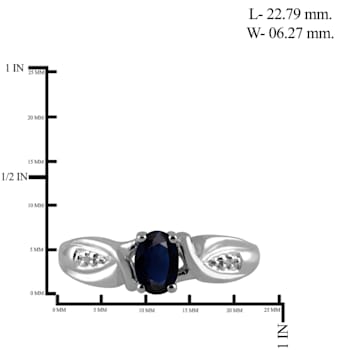 Black Sapphire Rhodium Over Sterling Silver Ring 0.56ctw