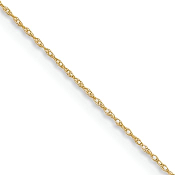 14k Yellow Gold 0.4mm Cable 13 Inch Chain