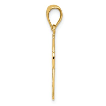 14K Yellow Gold First Holy Communion Cross Pendant