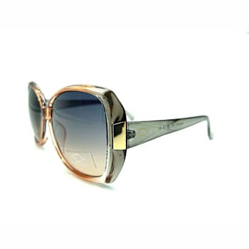OSCAR by Oscar de la Renta Brown Oversize Cat Eye Frame / Gray Lenses Sunglasses