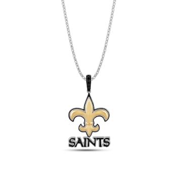 True Fans New Orleans Saints Pendant With 18" Chain