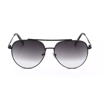 Kendall + Kylie Black Frame/ Smoke Gradient Lens Aviator Sunglasses
