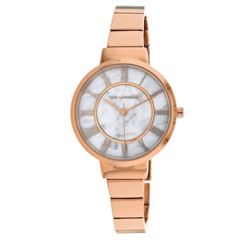 Ted Lapidus Women's Classic Marble Design Dial with Rose Accents, Rose
Stainless Steel Watch