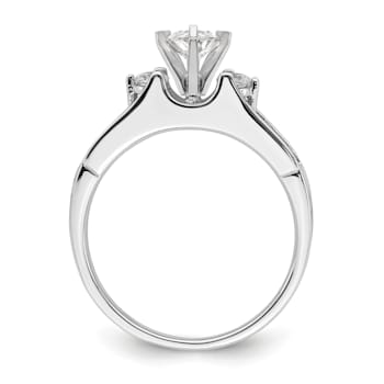 Rhodium Over 14K White Gold Lab Grown Diamond SI1/SI2, G H, Complete
Engagement Ring 0.70ctw