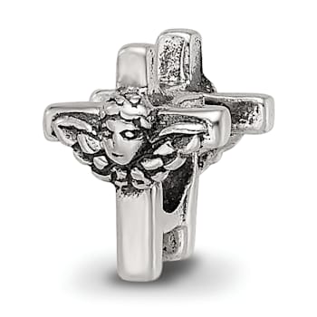 Sterling Silver Angel Cross Bead