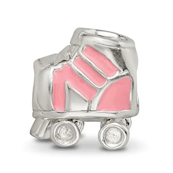 Sterling Silver Enameled Rollerskate Bead